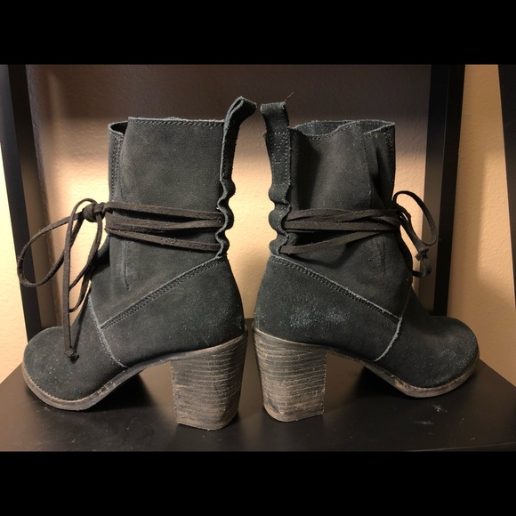 TOMS Black Suede Mila Bootie - Picture 2 of 8